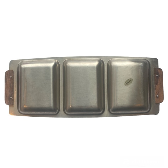 Mid Century Modern VINTAGE 18/8 STAINLESS STEEL DIVIDED TRAY by ZELCO Japan - Picture 2 of 10